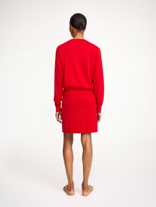 Красный кардиган BY MALENE BIRGER из смеси шерсти и шелка: фото 2 - Invogue