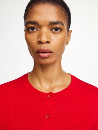 Красный кардиган BY MALENE BIRGER из смеси шерсти и шелка: фото 3 - Invogue