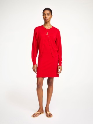 Красный кардиган BY MALENE BIRGER из смеси шерсти и шелка: фото 1 - Invogue