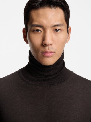 Коричневый свитер BOSS из шерсти: фото 4 - Invogue