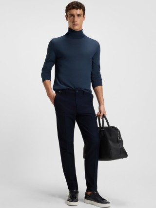 Синий свитер BOSS из шерсти: фото 1 - Invogue