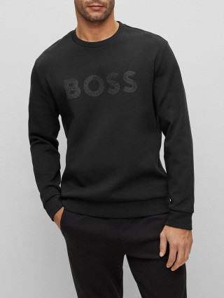 Чёрный свитшот BOSS: фото 2 - Invogue