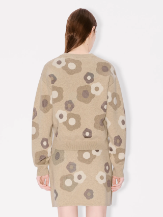 Бежевый свитшот KENZO из шерсти и хлопка: фото 3 - Invogue