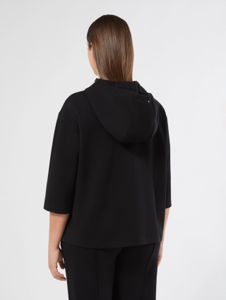 Чорне худі MARINA RINALDI з суміші бавовни: фото 3 - Invogue