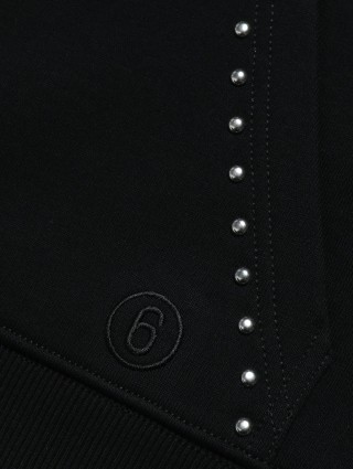 Чорне худі MM6 MAISON MARGIELA KIDS : фото 2 - Invogue