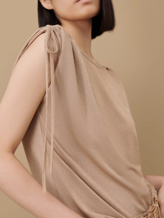 Бежевий топ MARELLA : фото 3 - Invogue