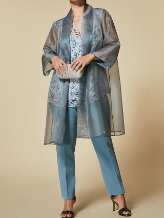 Блакитний топ MARINA RINALDI : фото 3 - Invogue