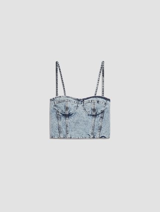Джинсовий топ-бюстьє MAX&CO: фото - Invogue