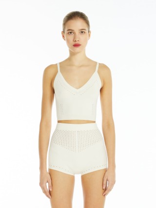 Ванильный укороченный топ Max Mara: фото 1 - Invogue