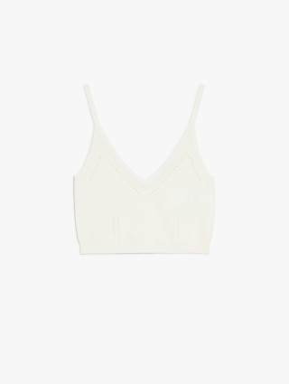 Ванильный укороченный топ Max Mara: фото - Invogue