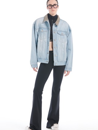 Черный топ Push Button из джерси: фото 3 - Invogue