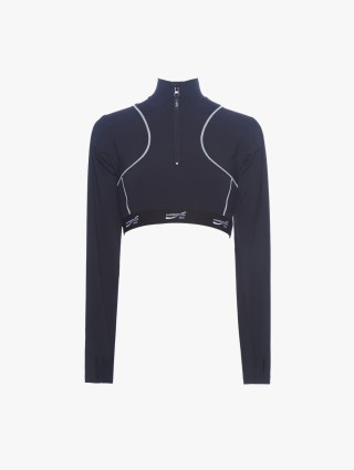 Черный топ Push Button из джерси: фото - Invogue