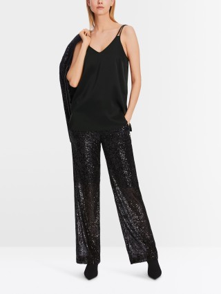 Черный топ Marc Cain свободного кроя: фото 4 - Invogue