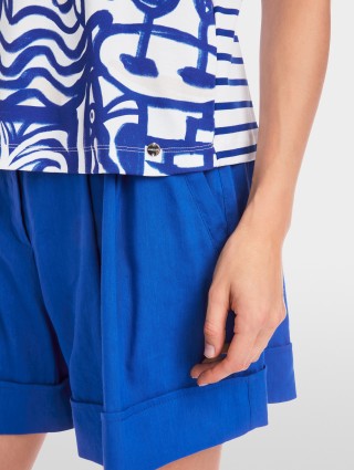 Синий топ Marc Cain с принтом: фото 6 - Invogue