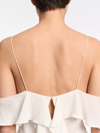 Білий топ Dorothee Schumacher шовковий: фото 6 - Invogue