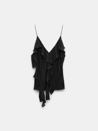 Чорний топ Dorothee Schumacher шовковий: фото 4 - Invogue