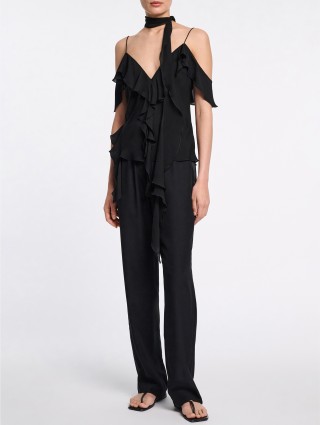 Чорний топ Dorothee Schumacher шовковий: фото 1 - Invogue