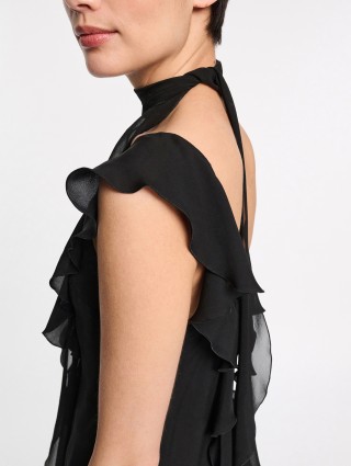 Чорний топ Dorothee Schumacher шовковий: фото 5 - Invogue