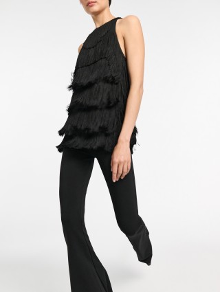 Чорний топ Dorothee Schumacher з бахромою: фото 4 - Invogue