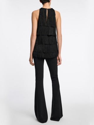 Чорний топ Dorothee Schumacher з бахромою: фото 3 - Invogue