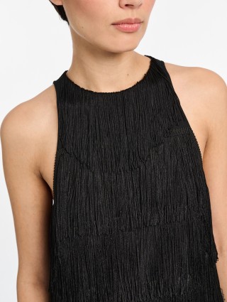 Чорний топ Dorothee Schumacher з бахромою: фото 5 - Invogue