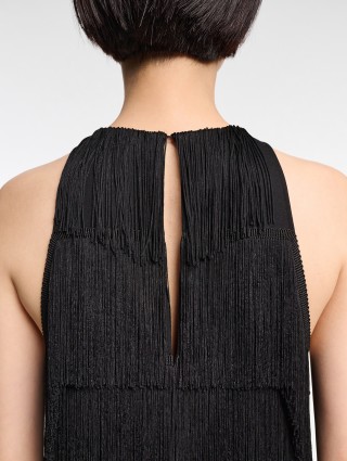 Чорний топ Dorothee Schumacher з бахромою: фото 6 - Invogue