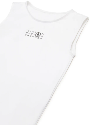 Белое боди MM6 KID хлопковое: фото 2 - Invogue