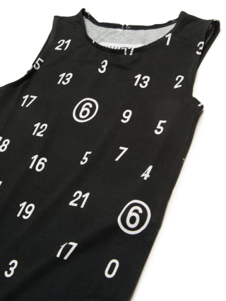 Черное боди MM6 KID с принтом: фото 2 - Invogue