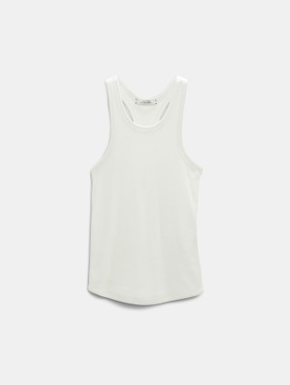 Белый топ Dorothee Schumacher из эластичного хлопка: фото - Invogue