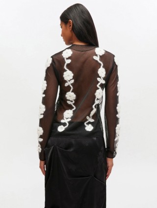 Чёрный топ GANNI из мохера: фото 3 - Invogue