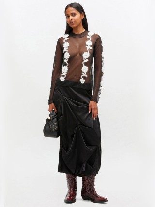 Чёрный топ GANNI из мохера: фото 1 - Invogue