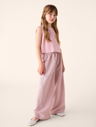 Рожевий комплект IL GUFO з топа та брюк: фото 2 - Invogue