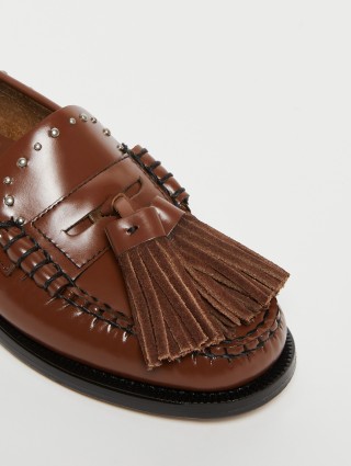 Коричневі лофери Weekend Max Mara шкіряні: фото 4 - Invogue