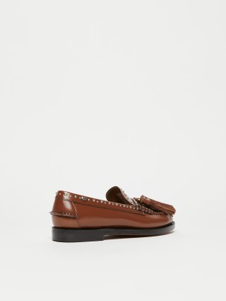 Коричневі лофери Weekend Max Mara шкіряні: фото 3 - Invogue