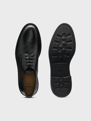 Чорні туфлі BOSS зі шкіри: фото 4 - Invogue