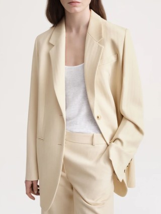 Бежевий блейзер TOTEME: фото 1 - Invogue