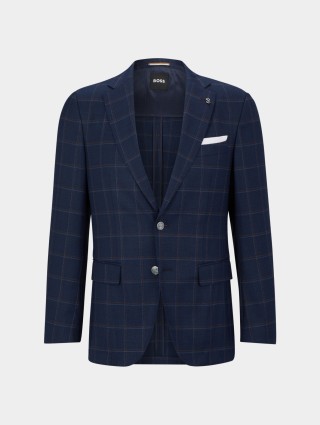 Тёмно-синий пиджак BOSS: фото - Invogue