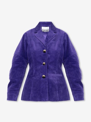Фиолетовый жакет GANNI: фото - Invogue