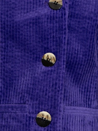 Фиолетовый жакет GANNI: фото 3 - Invogue