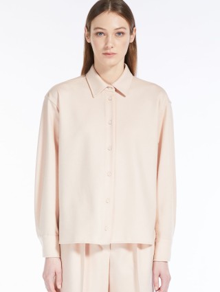 Світло-рожевий жакет-сорочка Max Mara з вовни на гудзиках: фото 1 - Invogue