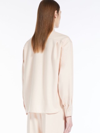 Світло-рожевий жакет-сорочка Max Mara з вовни на гудзиках: фото 2 - Invogue