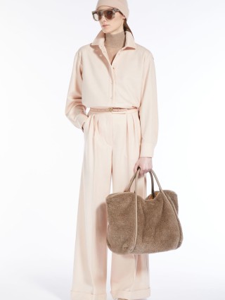 Світло-рожевий жакет-сорочка Max Mara з вовни на гудзиках: фото 3 - Invogue