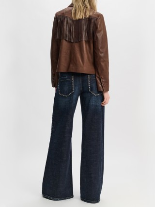 Темно-коричневая куртка Dorothee Schumacher с бахромой: фото 5 - Invogue