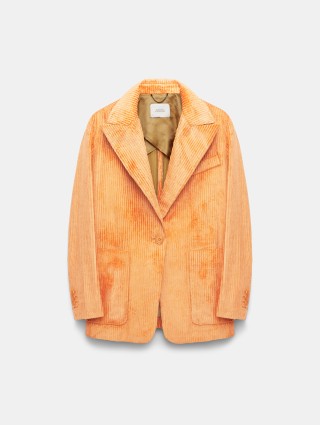 Золотистый жакет Dorothee Schumacher из вельвета: фото - Invogue