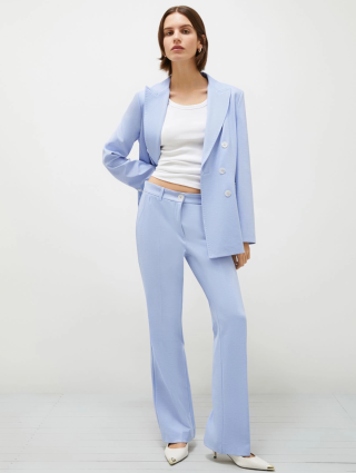 Голубой жакет Marella двубортный: фото 1 - Invogue