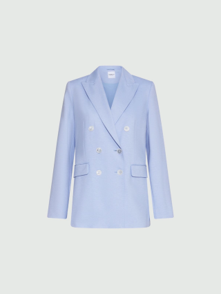 Голубой жакет Marella двубортный: фото - Invogue
