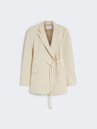 Бежевий жакет SPORTMAX з поясом: фото - Invogue