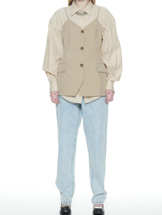 Бежевий жилет PUSHBUTTON : фото 2 - Invogue