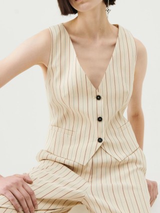 Бежевий жилет MARELLA: фото 1 - Invogue