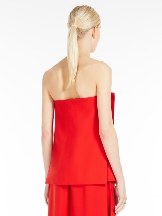 Червоний топ Sportmax з еластичної віскози: фото 3 - Invogue